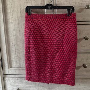 Red heart skirt The Limited size 2